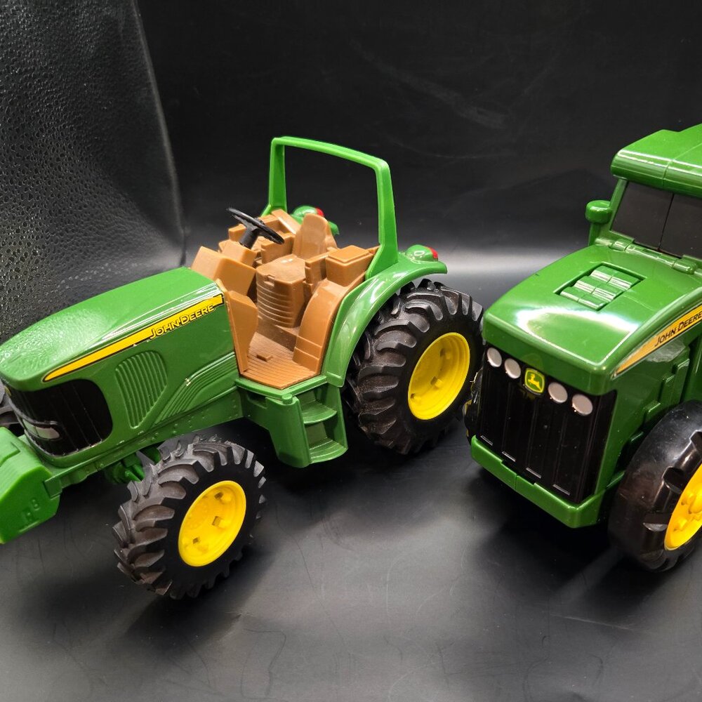 John Deere Ertle Toy Tractor and TOMY Toy Flashlight Tractor